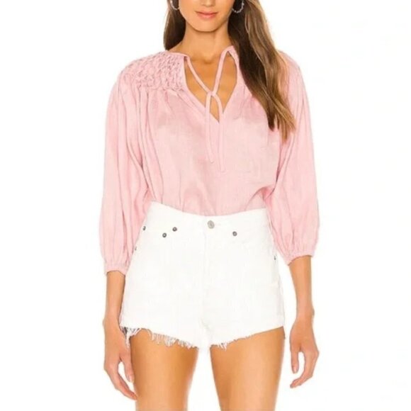 Innika Choo Hope Filthorts Blouse Top In Peach Size 0 US XS - Picture 1 of 11